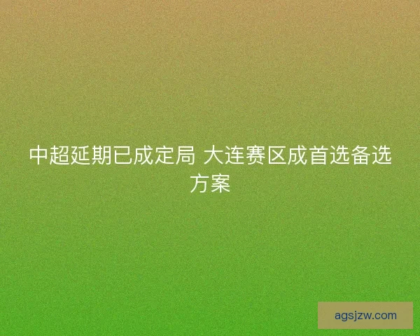 中超延期已成定局 大连赛区成首选备选方案